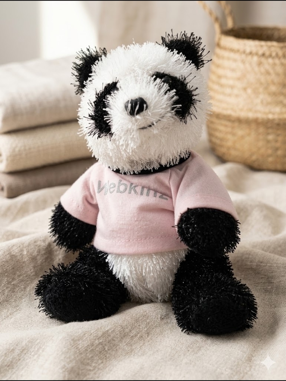 3/$25 Webkinz Lil' Kinz Panda Plush With Tee Shirt No Code Vintage Y2K